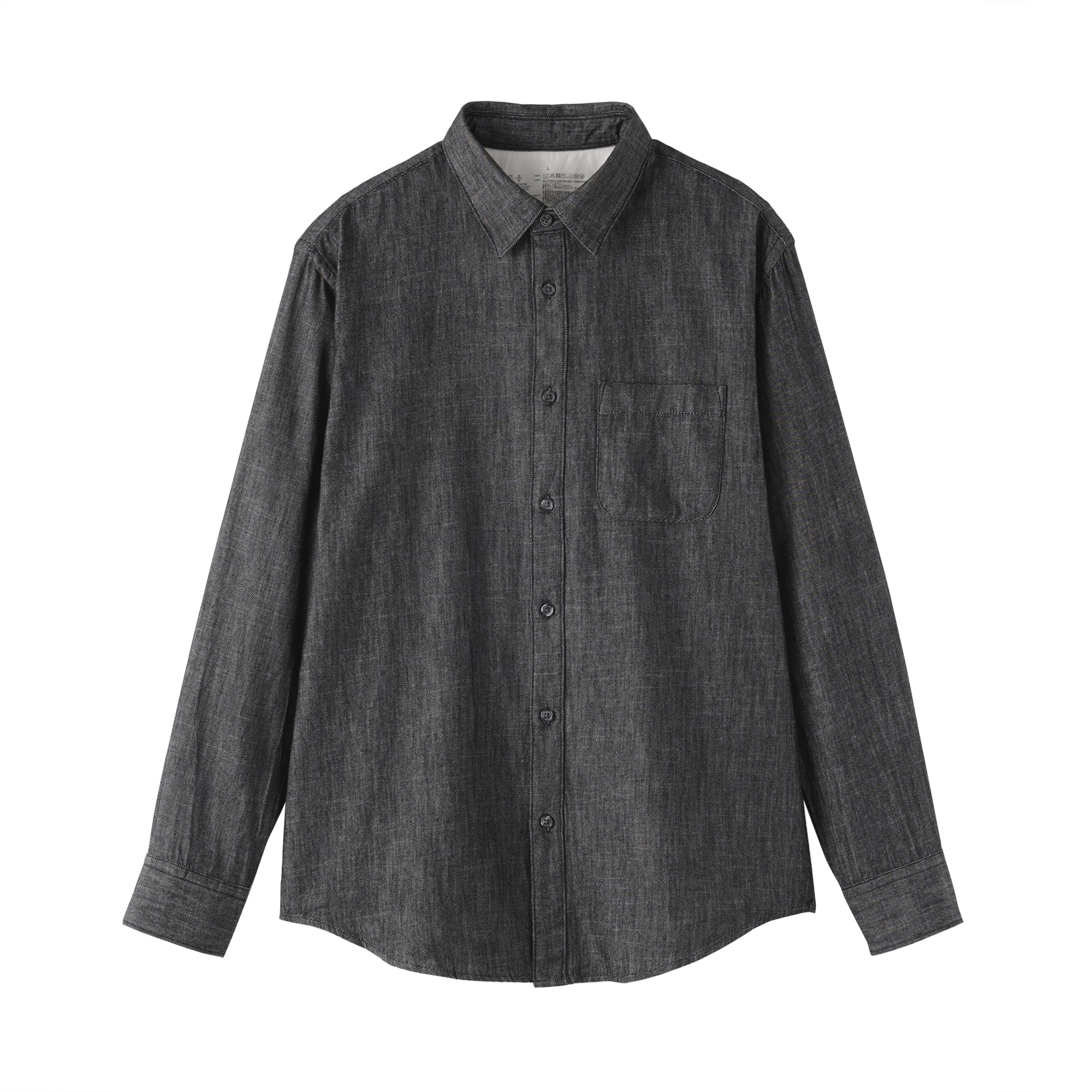 紳士　デニムシャツ　黒