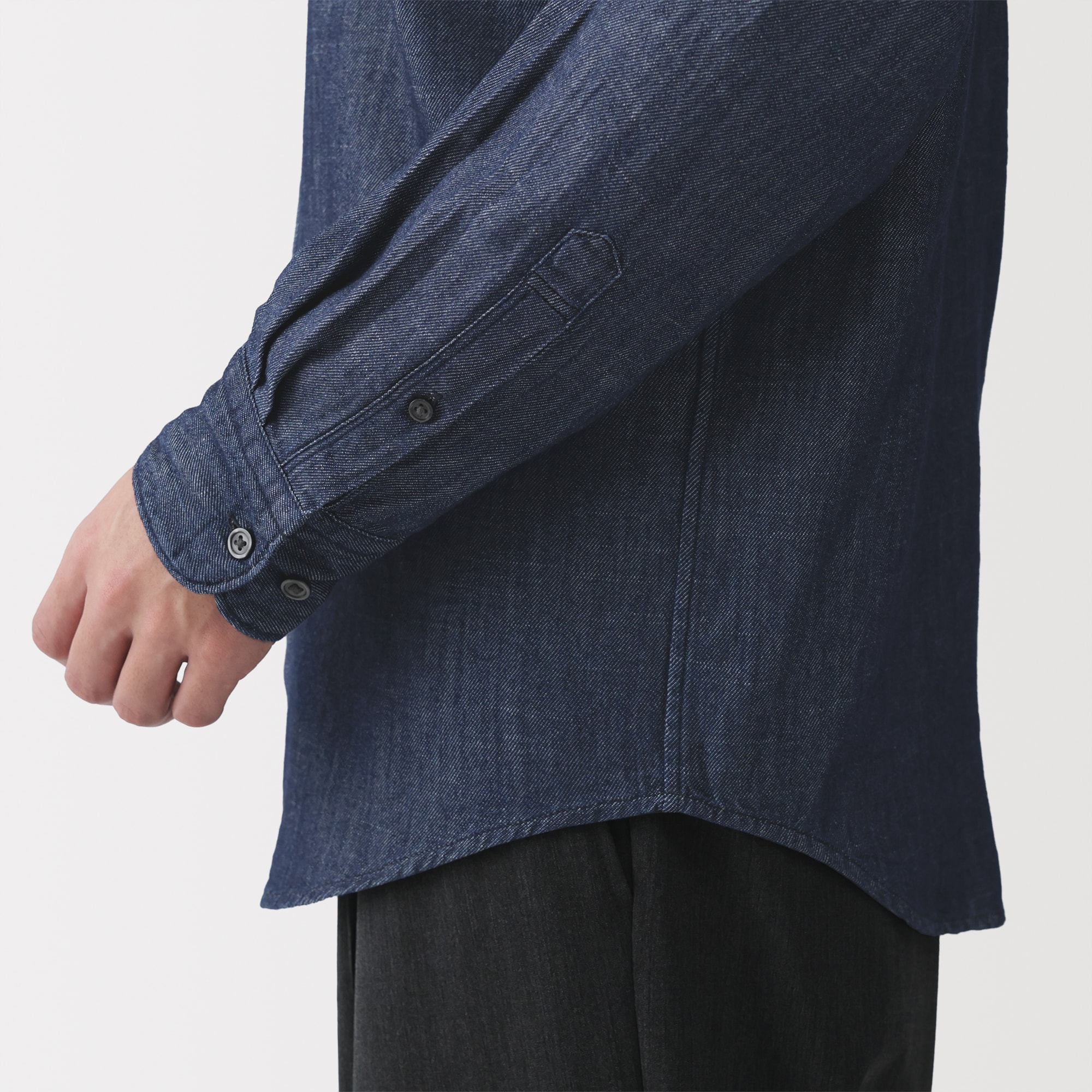 紳士　デニムシャツ　黒