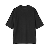 紳士　和紙混半袖クルーネックセーター