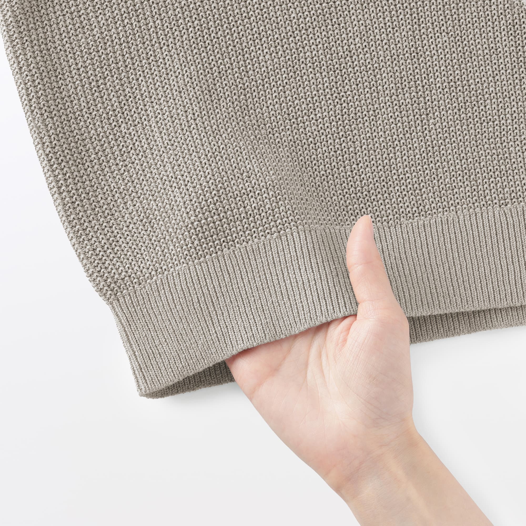 紳士　和紙混半袖クルーネックセーター