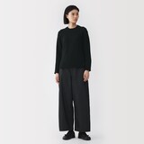 婦人　コットン混ブークレクルーネックセーター