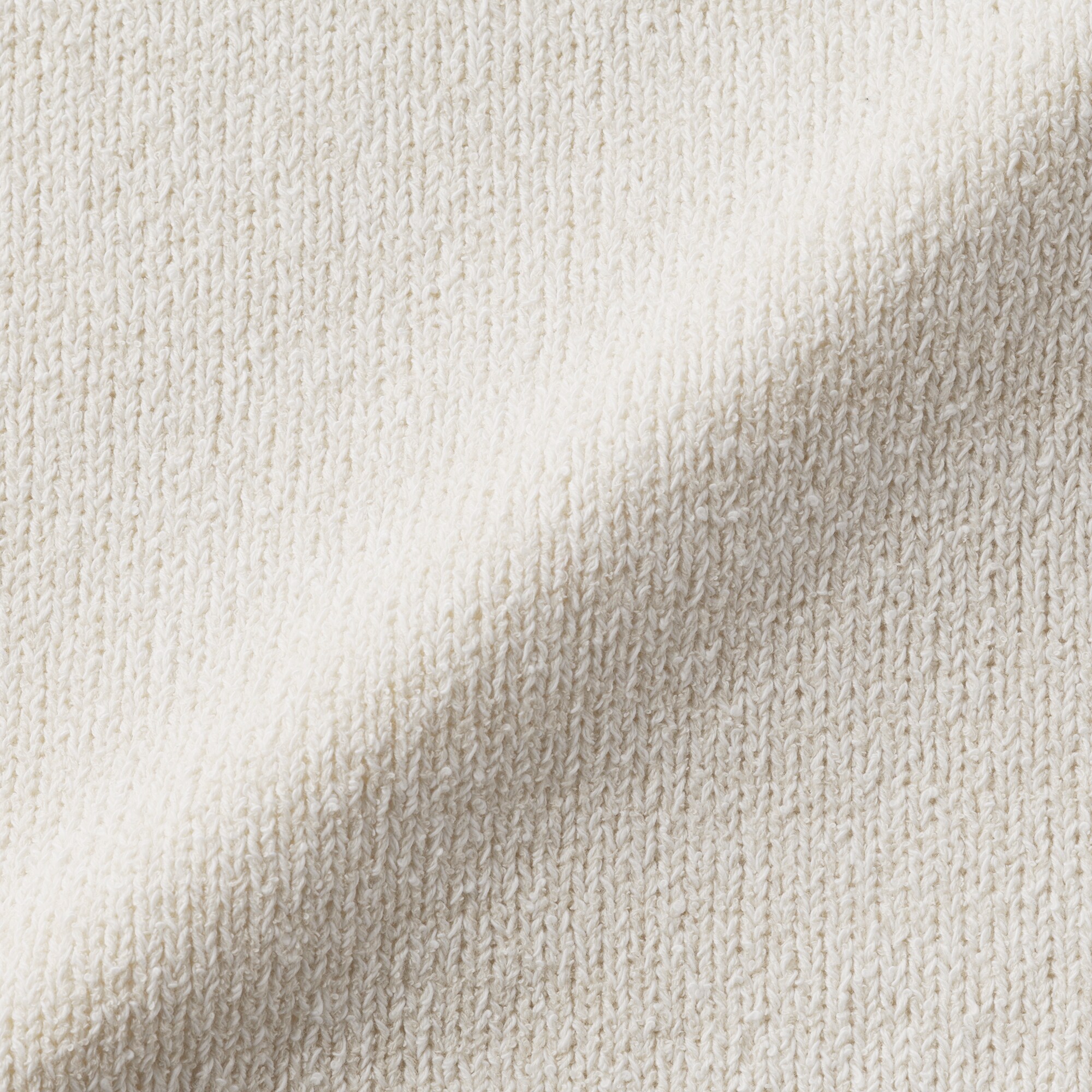 婦人　コットン混ブークレクルーネックセーター