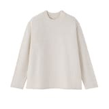 婦人　コットン混ブークレクルーネックセーター