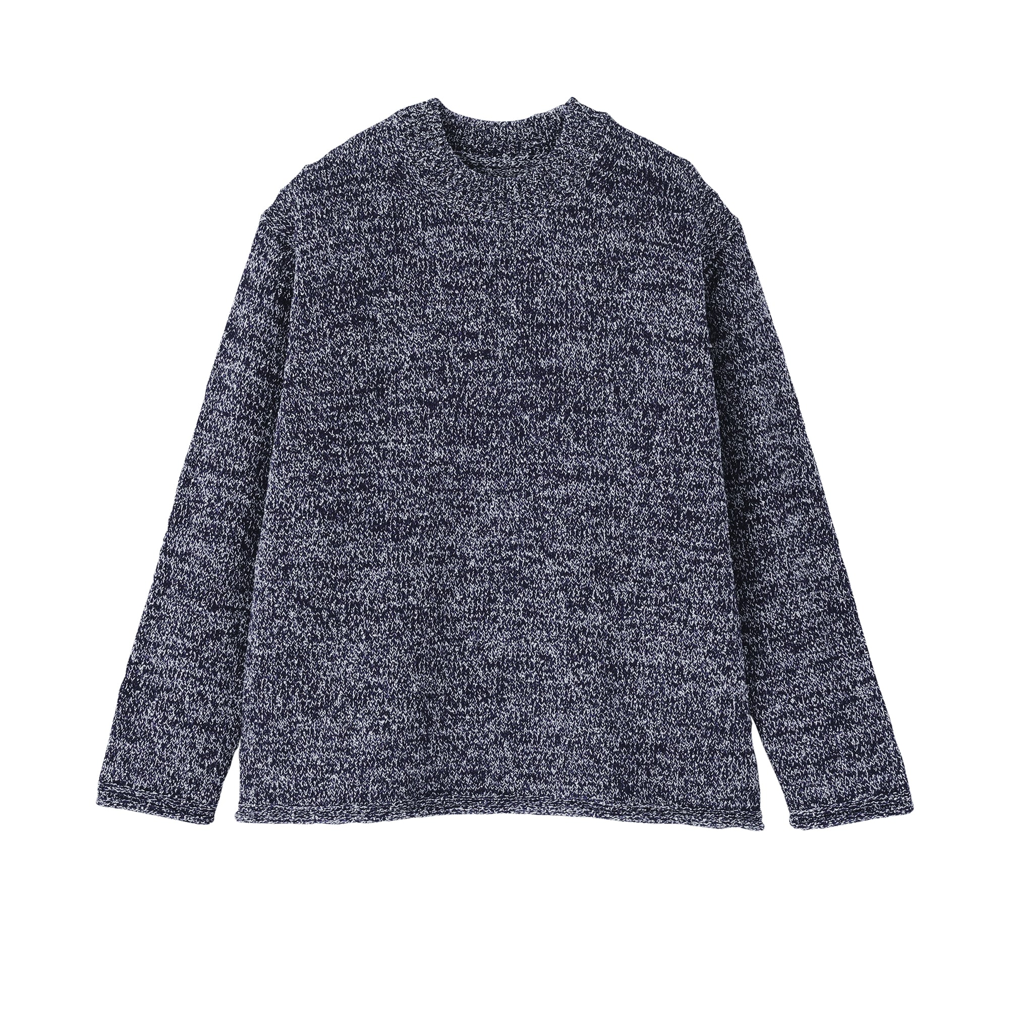 婦人　コットン混ブークレクルーネックセーター