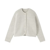 婦人　コットン混ブークレニットジャケット