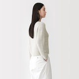 婦人　コットン混ブークレニットジャケット