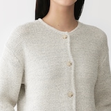 婦人　コットン混ブークレニットジャケット