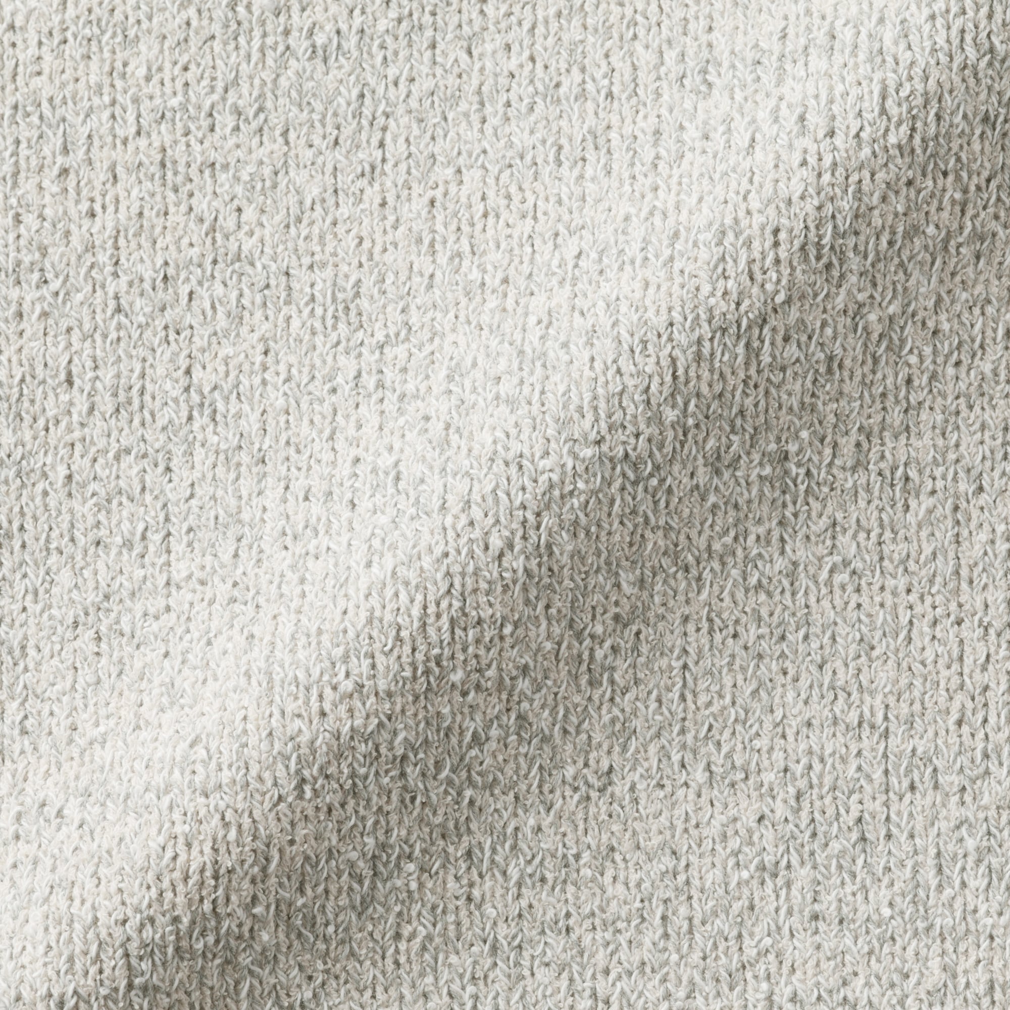 婦人　コットン混ブークレ五分袖セーター