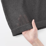 婦人　和紙混長袖クルーネックセーター