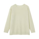 婦人　和紙混長袖クルーネックセーター