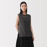 婦人　和紙混スリーブレスセーター