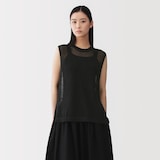 婦人　和紙混スリーブレスセーター