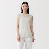 婦人　和紙混スリーブレスセーター