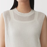 婦人　和紙混スリーブレスセーター