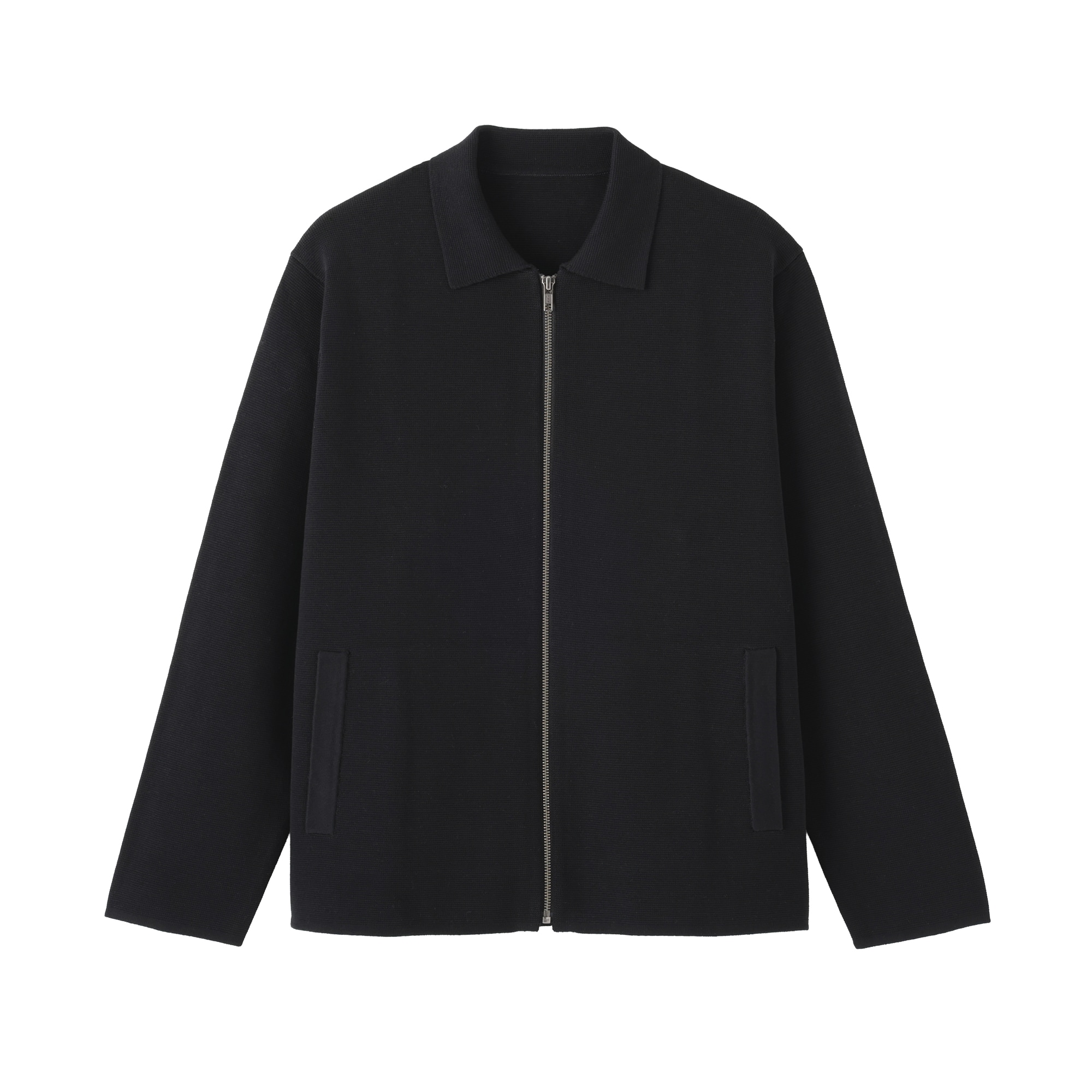 紳士 コットンミラノリブ襟付きジップカーディガン | 無印良品