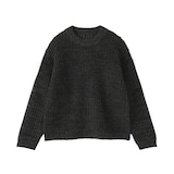 紳士　強撚コットンローゲージ長袖セーター