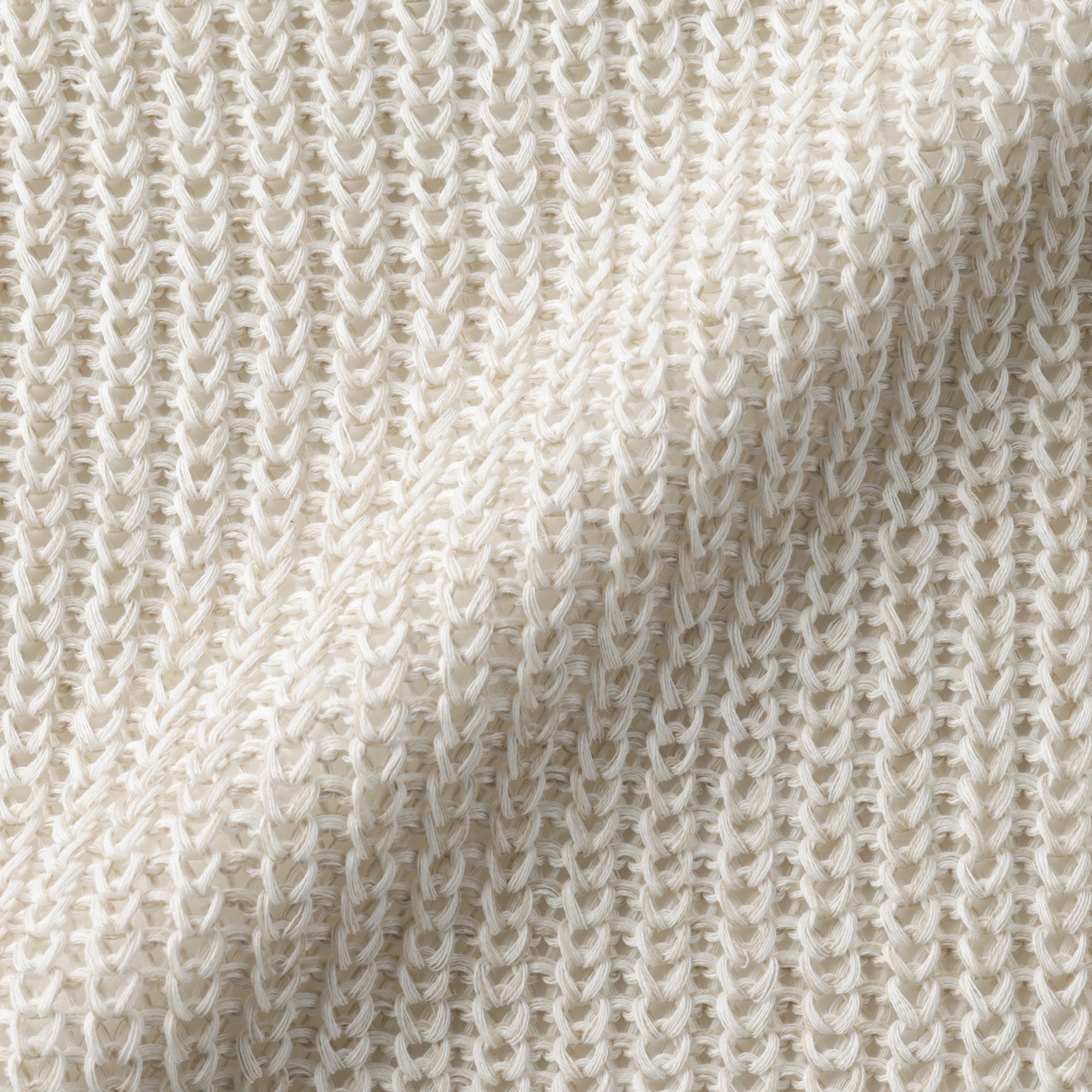 紳士　強撚コットンローゲージ長袖セーター