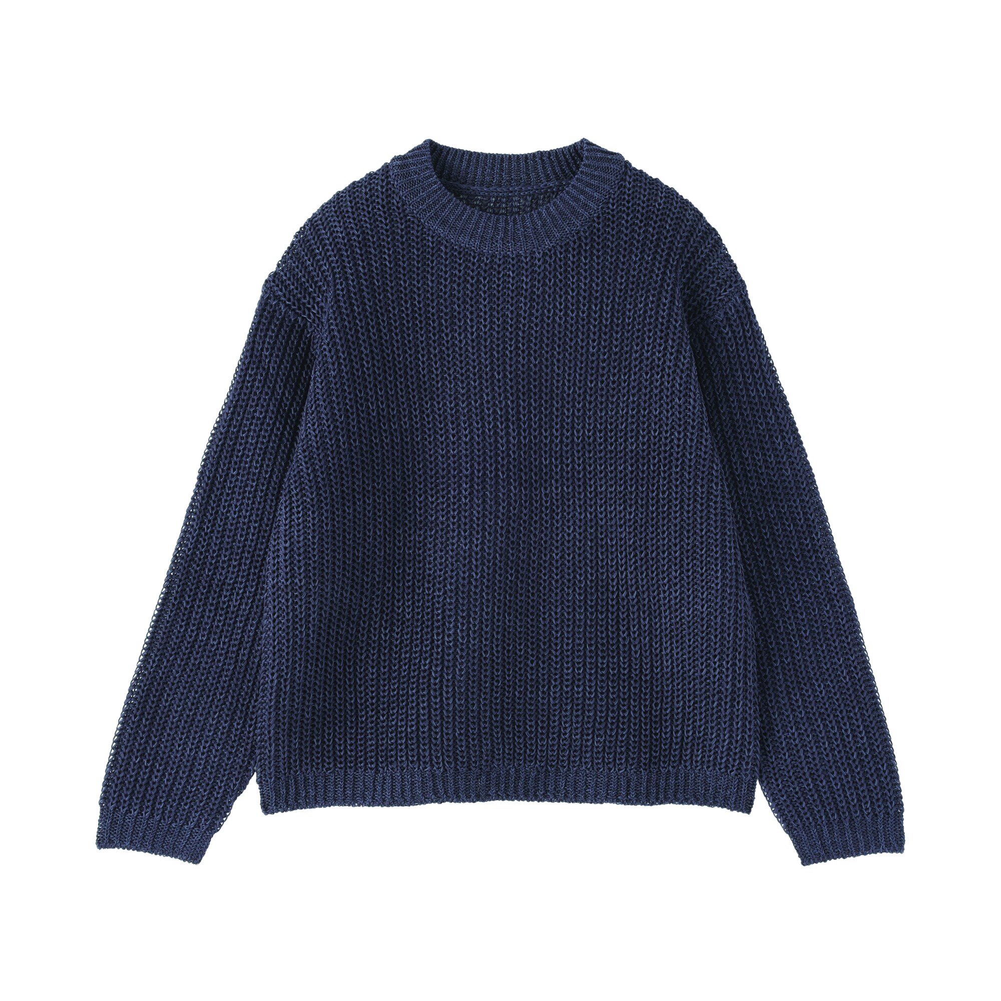 MUJI Labo 強撚コットンローゲージ長袖セーター メンズ レディース 紳士 強撚コットンローゲージ長袖セーター | 無印良品