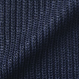 紳士　強撚コットンローゲージ長袖セーター