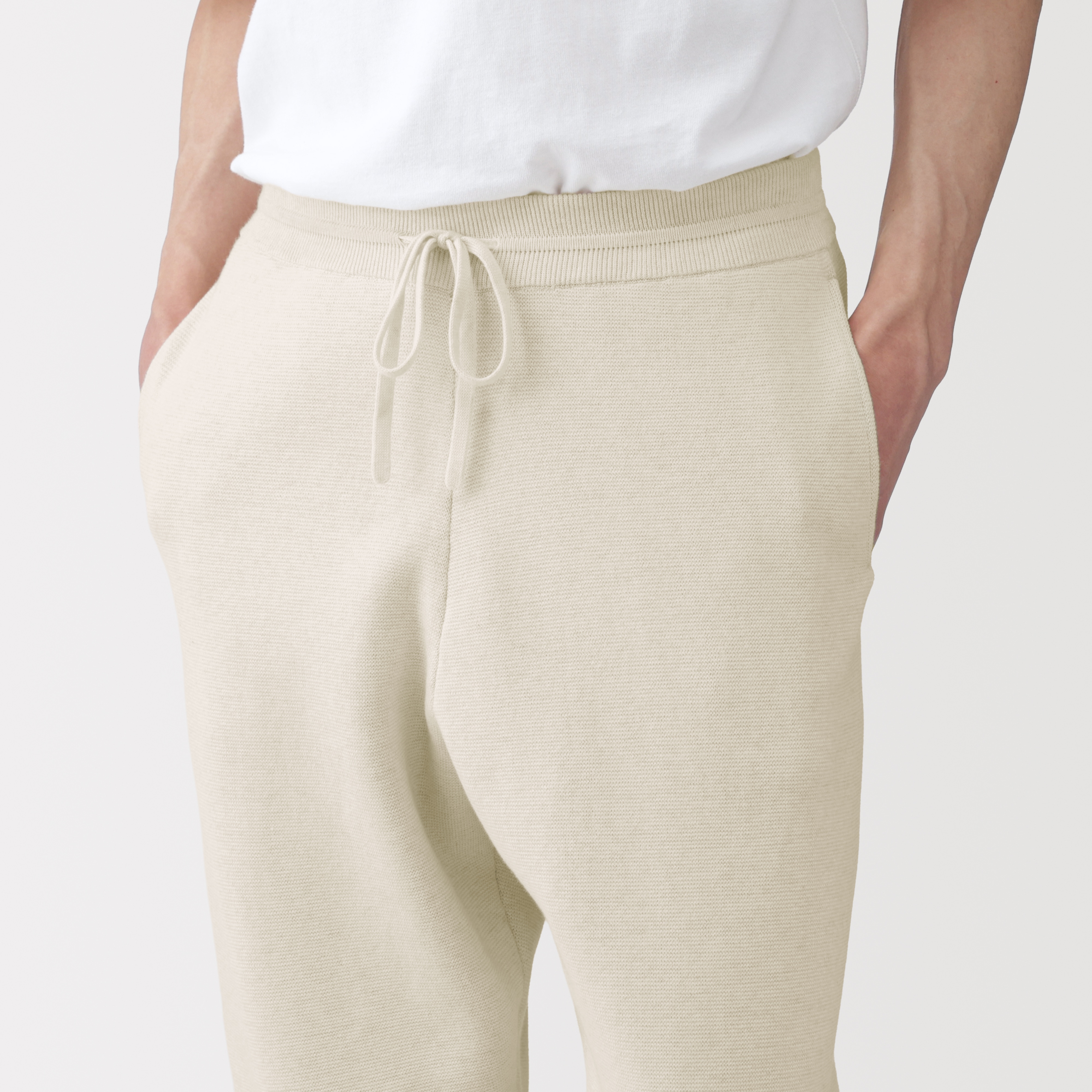 HERG1 【NEW】ミラノリブニットパンツ・メンズ 新品 紳士 コットンミラノリブニットイージーパンツ | 無印良品