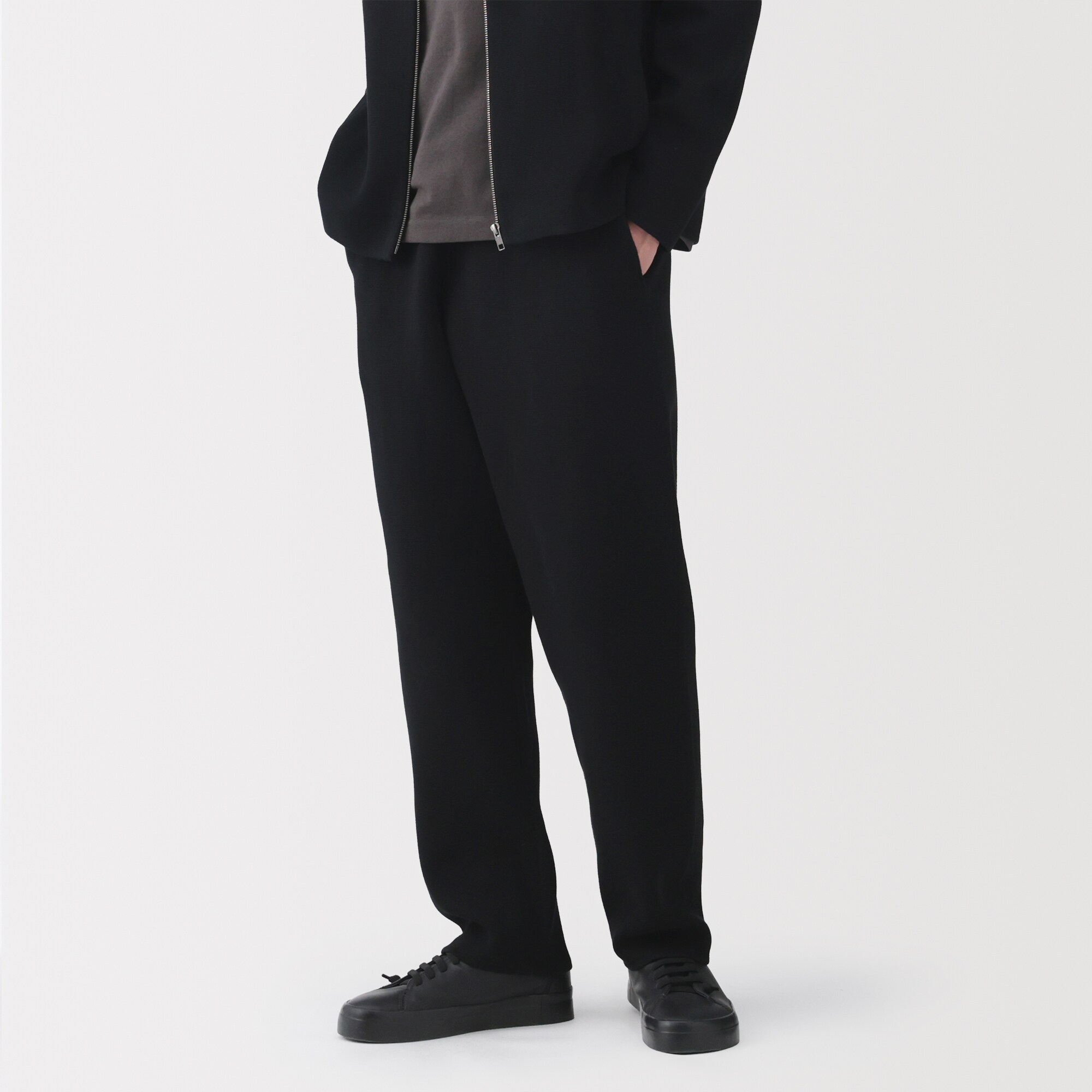 紳士 コットンミラノリブニットイージーパンツ | 無印良品