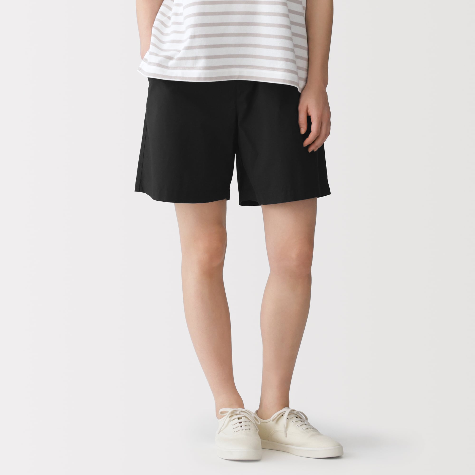 婦人　洗いざらし　ブロードショートパンツ