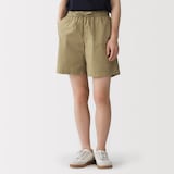 婦人　洗いざらし　ブロードショートパンツ