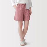 婦人　洗いざらし　ブロードショートパンツ