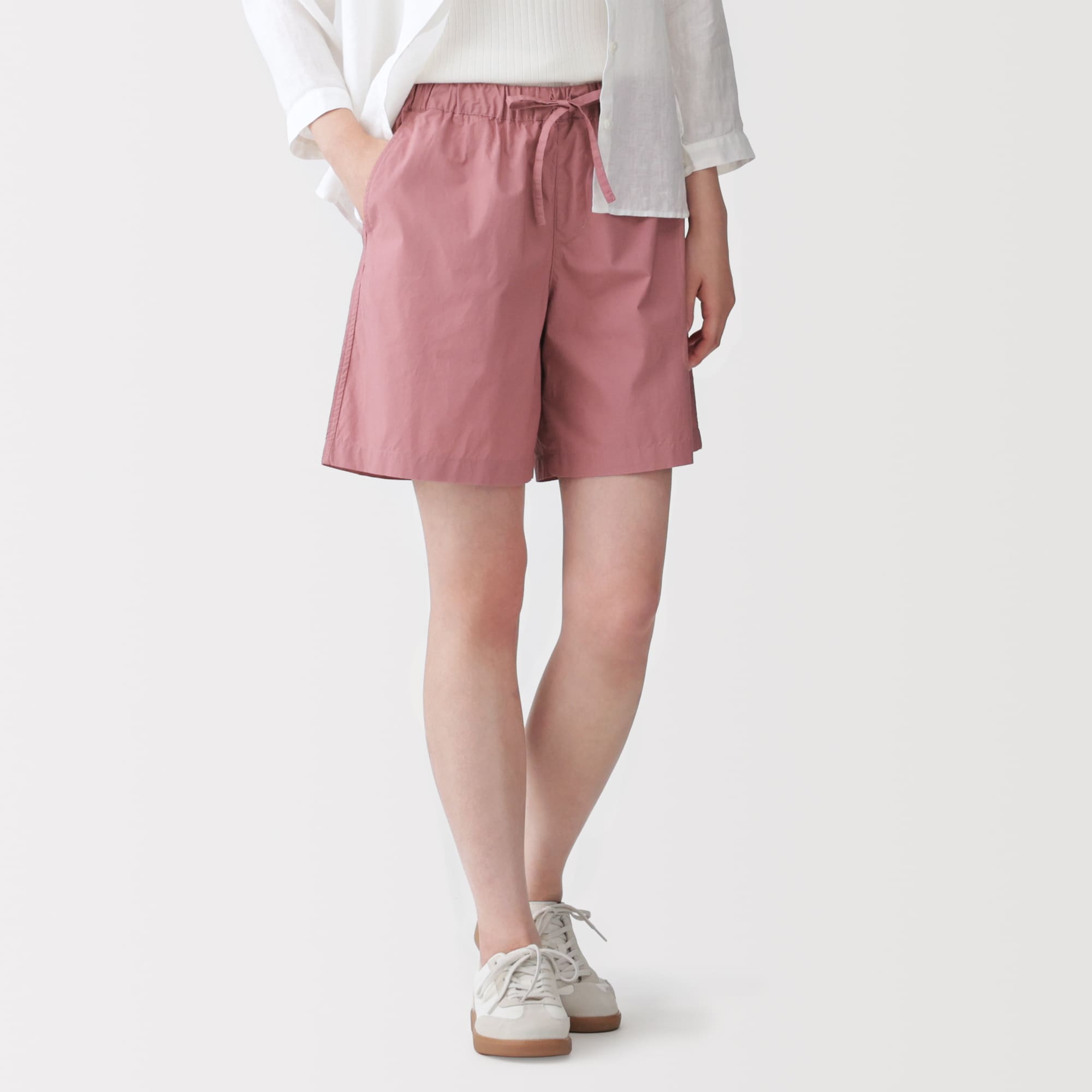 婦人　洗いざらし　ブロードショートパンツ