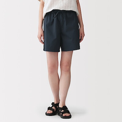 婦人　洗いざらし　ブロードショートパンツ