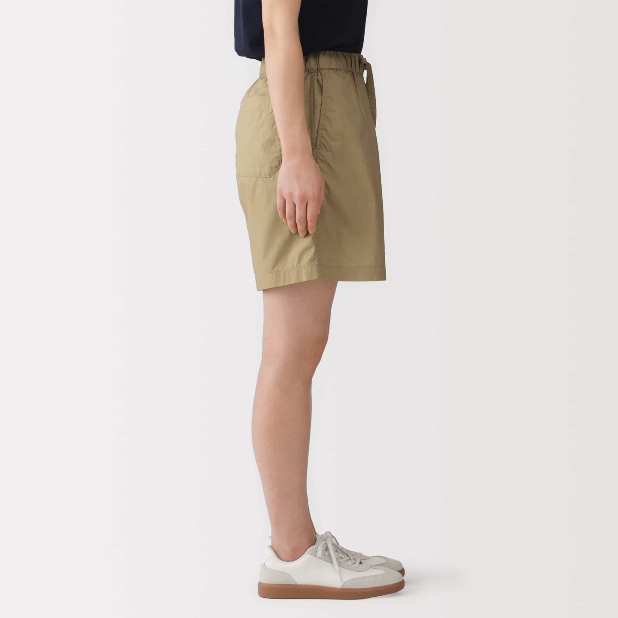 婦人　洗いざらし　ブロードショートパンツ