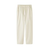 婦人　洗いざらし　コットンイージーテーパードパンツ