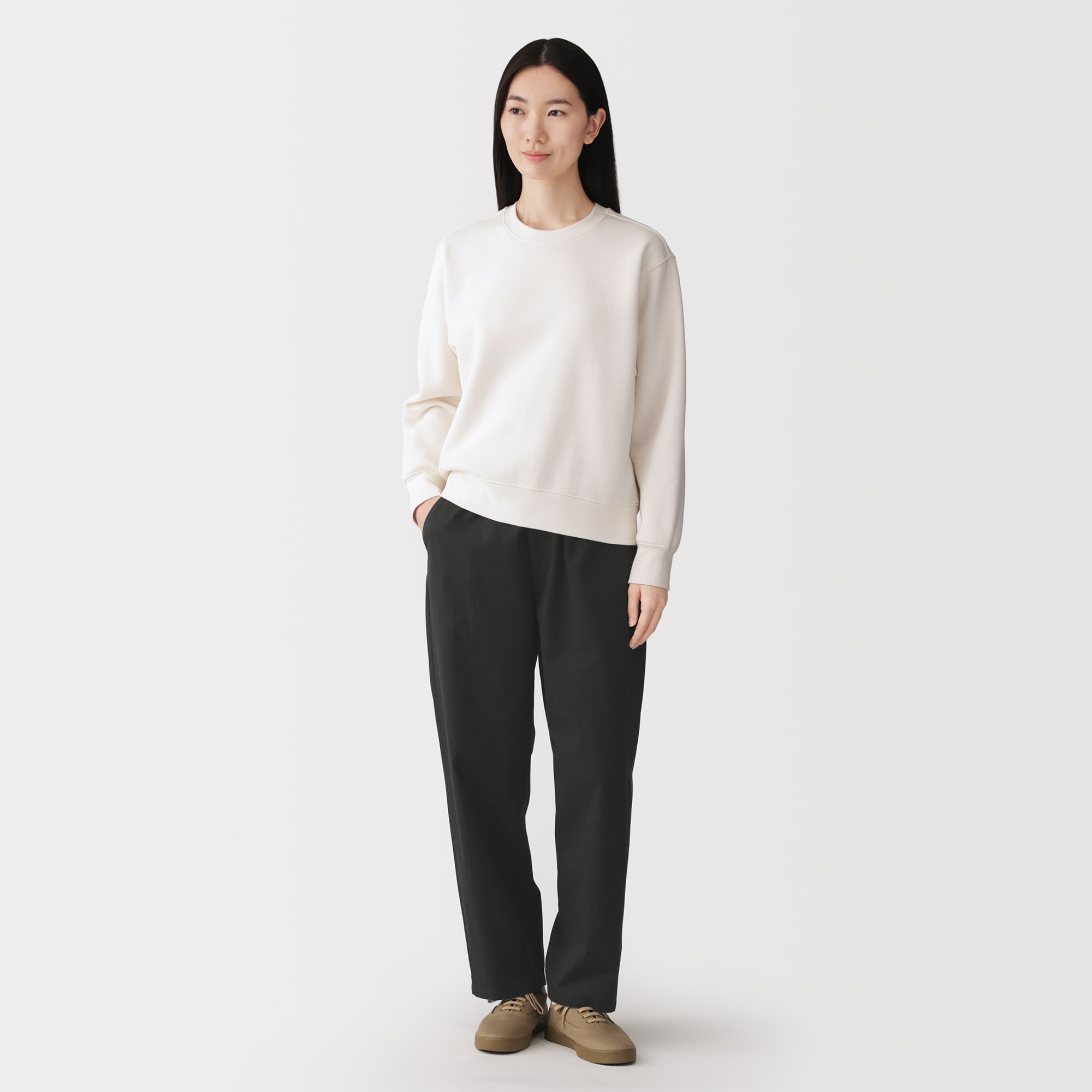 婦人 洗いざらし コットンイージーテーパードパンツ | 無印良品