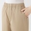 婦人　洗いざらし　コットンイージーテーパードパンツ