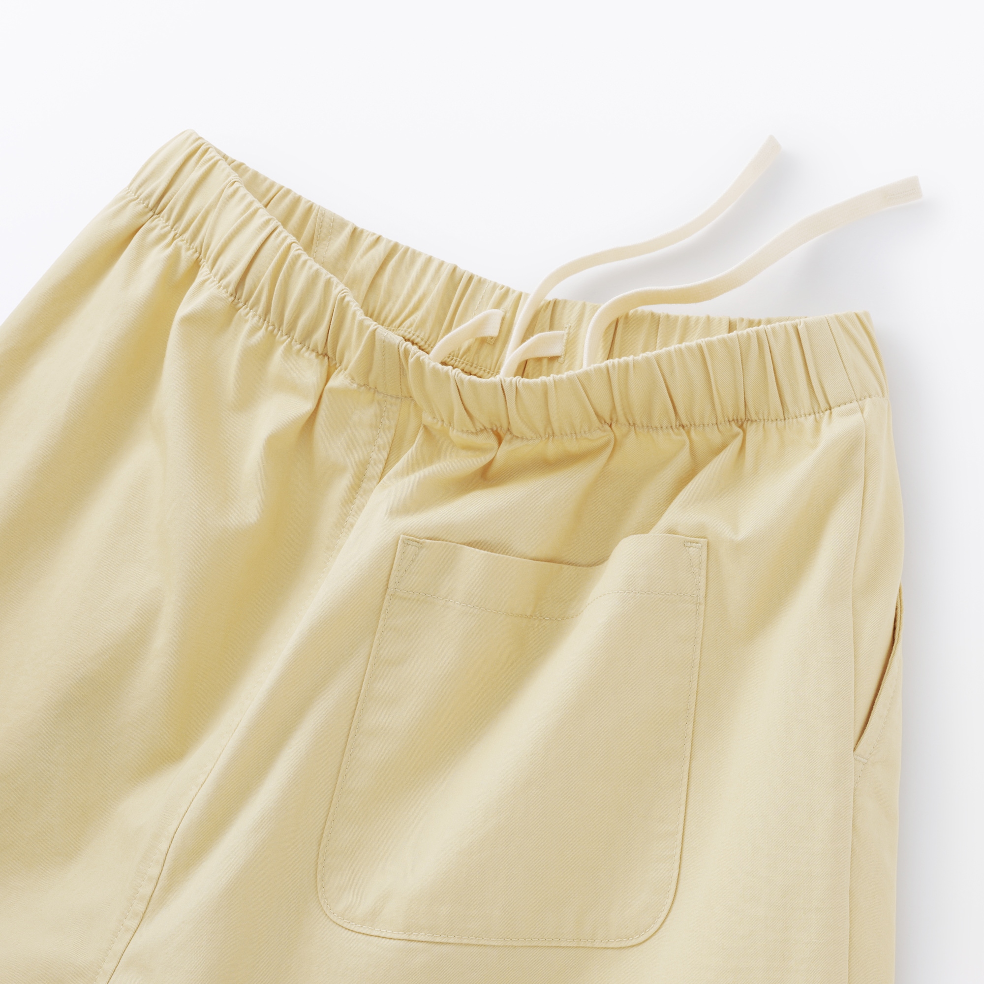 婦人　洗いざらし　コットンイージーテーパードパンツ