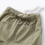 婦人　洗いざらし　コットンイージーテーパードパンツ