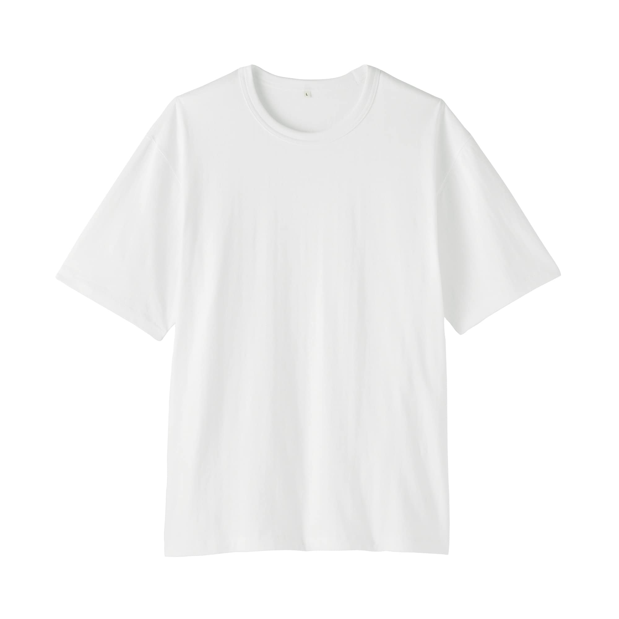 紳士 昔ながらの製法で編み立てた天竺クルーネック半袖Tシャツ | 無印良品