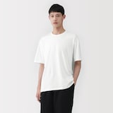 紳士　昔ながらの製法で編み立てた天竺クルーネック半袖Ｔシャツ