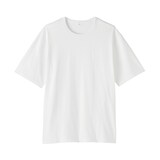 紳士　昔ながらの製法で編み立てた天竺クルーネック半袖Ｔシャツ