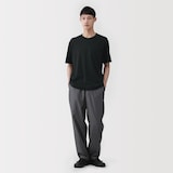 紳士　昔ながらの製法で編み立てた天竺クルーネック半袖Ｔシャツ