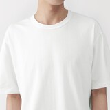 紳士　昔ながらの製法で編み立てた天竺クルーネック半袖Ｔシャツ