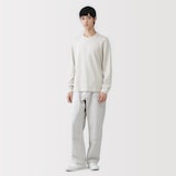 紳士　昔ながらの製法で編み立てたミニ裏毛クルーネック長袖Ｔシャツ