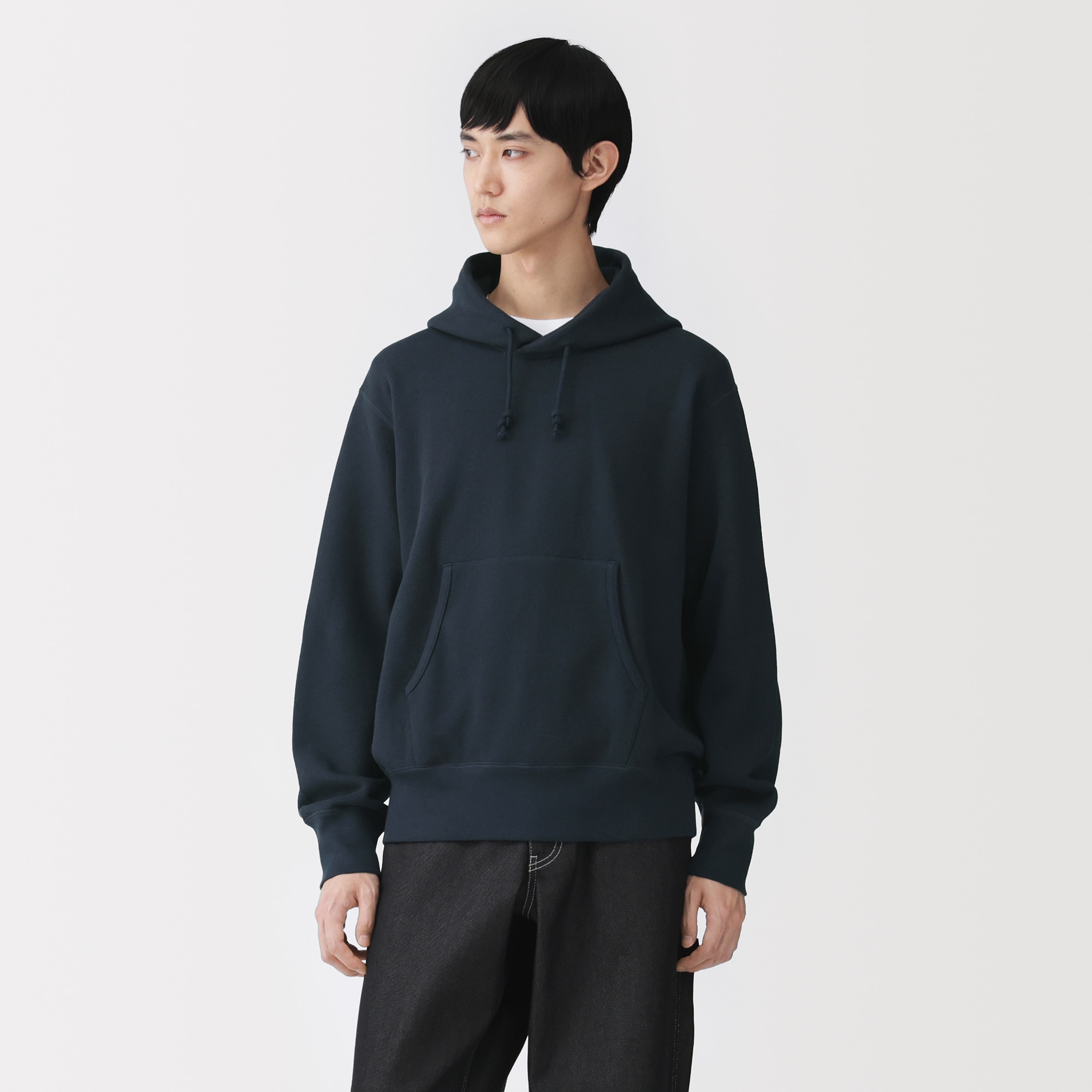 紳士 昔ながらの製法で編み立てたスウェットパーカ | 無印良品