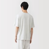 紳士　昔ながらの製法で編み立てたミニ裏毛クルーネック半袖Ｔシャツ