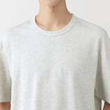 紳士　昔ながらの製法で編み立てたミニ裏毛クルーネック半袖Ｔシャツ