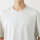 紳士　昔ながらの製法で編み立てたミニ裏毛クルーネック半袖Ｔシャツ