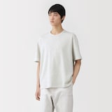 紳士　昔ながらの製法で編み立てたミニ裏毛クルーネック半袖Ｔシャツ