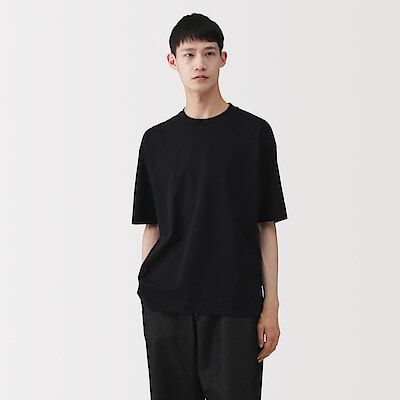 紳士　和歌山で編み立てた天竺クルーネック半袖Ｔシャツ