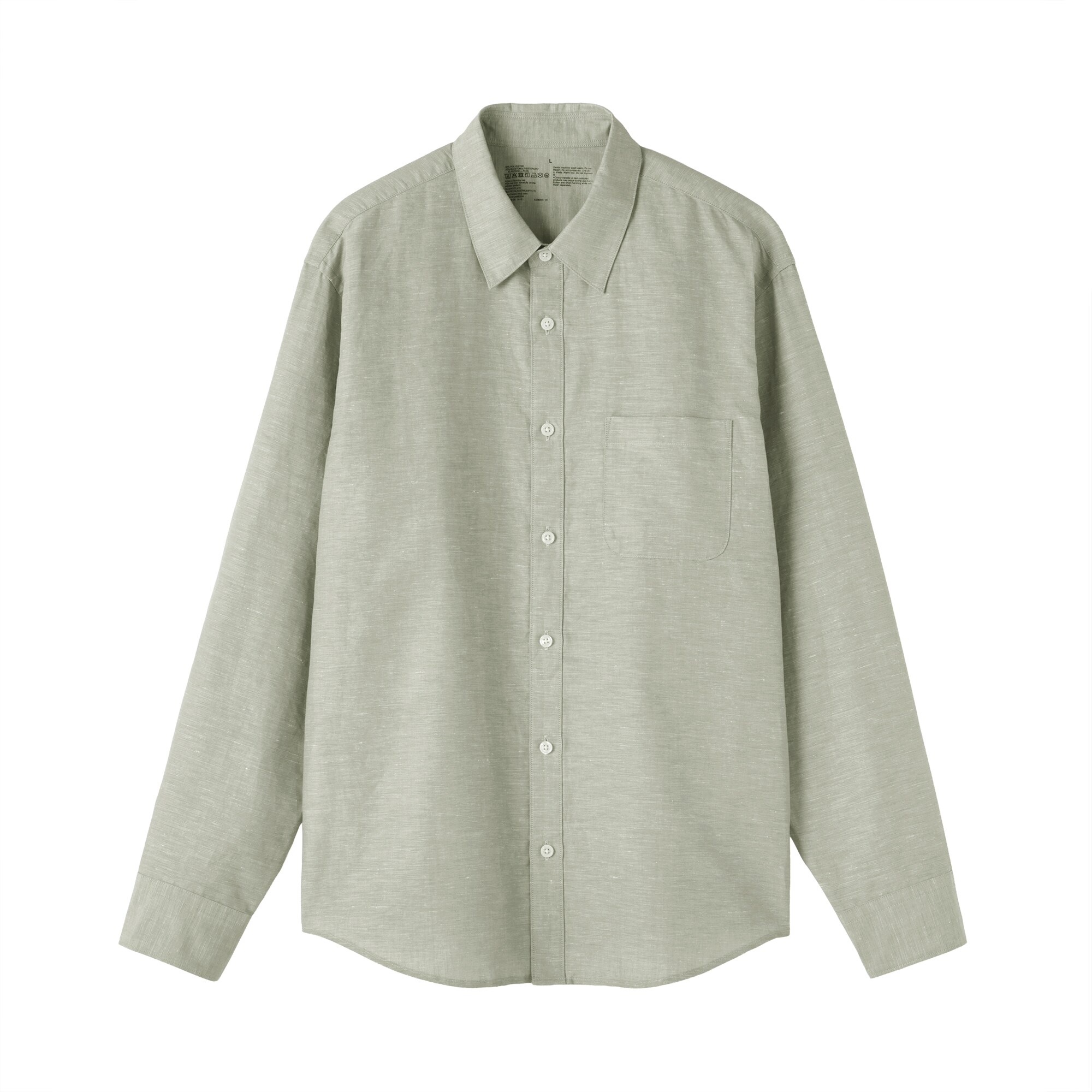 紳士　ヘンプコットン長袖シャツ