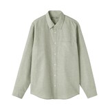 紳士　ヘンプコットン長袖シャツ